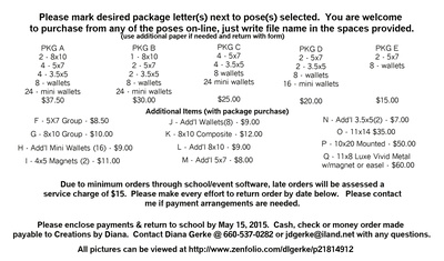 School Pricing for Envelopes-Daycare
